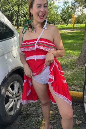 Daily Panty - Upskirt panties mexicana outdoors fun 