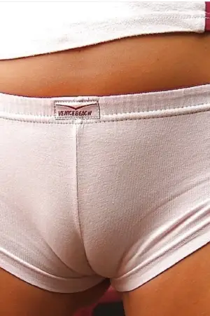 A picture of Shorts white bulging pussy tight hosted on ShaveKings.com published Wednesday July 8th